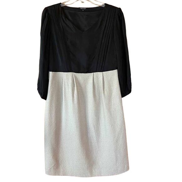 Indivi Japan Two Tone and Fabric Dress Size 40 - Picture 1 of 16